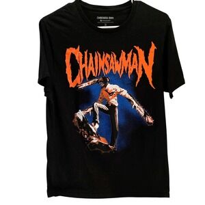 Chainsaw Man Anime Manga Graphic T Shirt Black Crunchyroll‎ Mens Size M